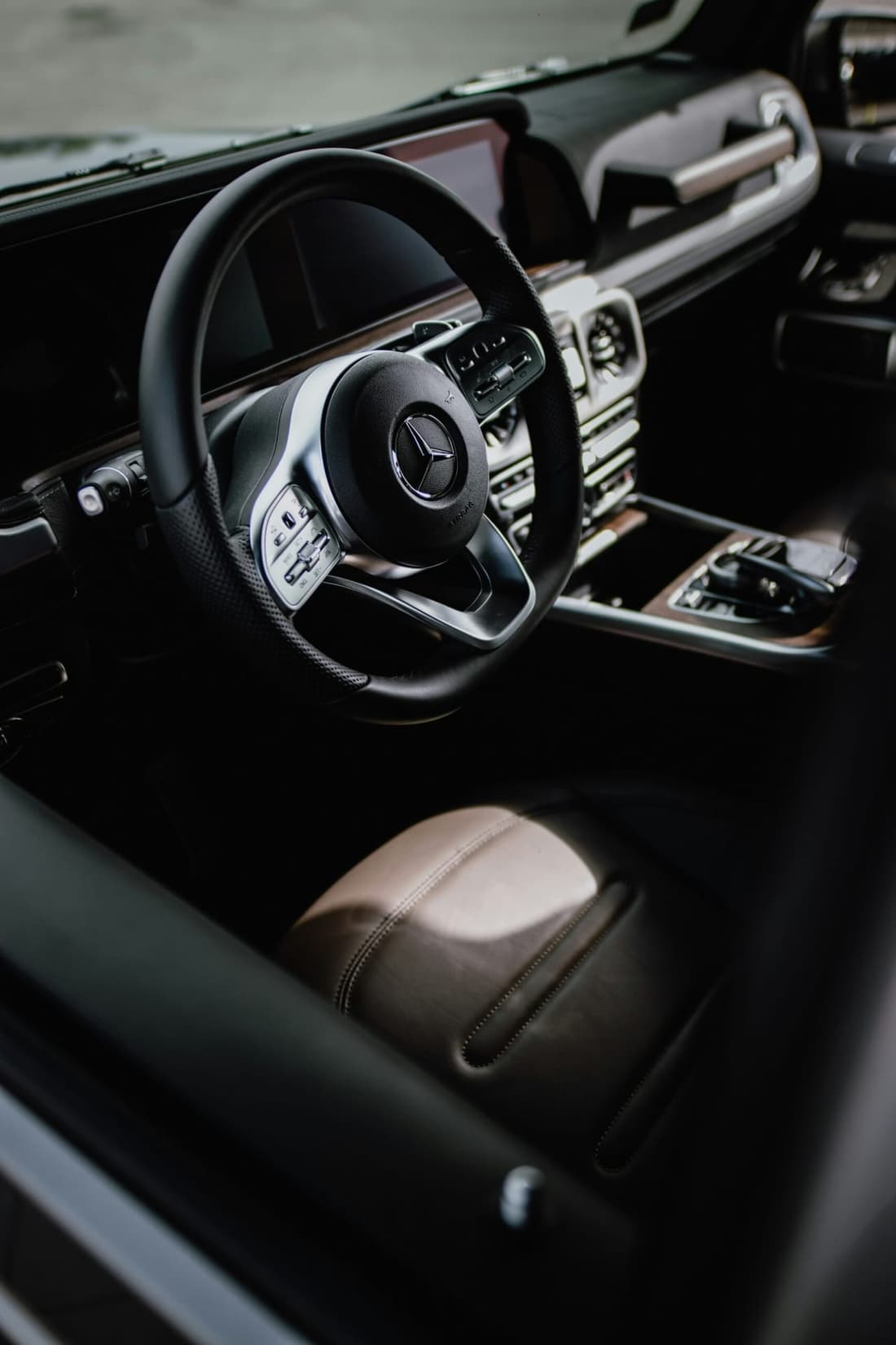 "Interior of a Mercedes spotless after detailing by Premier Autos Detailing, showcasing clean seats, dashboard, and windows for a refreshed, polished look."