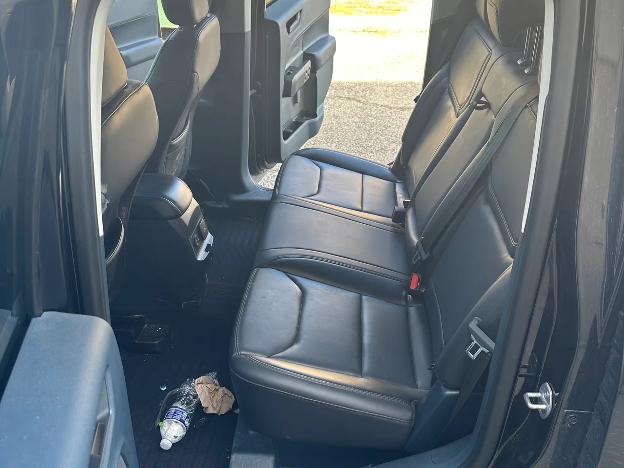 Before: Ford F-150 rear seats before and after interior detailing in West Plains, MO