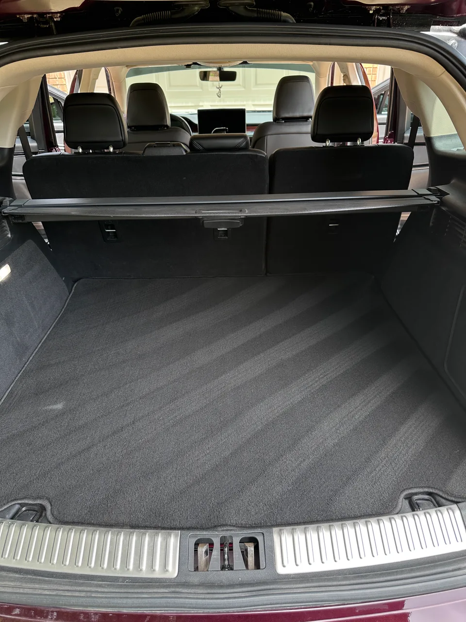 Spotless wagon cargo area with crisp vacuum lines after a full interior detail in West Plains, MO